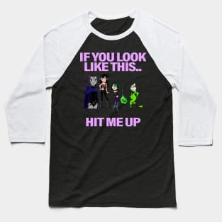 If You Look Like This Hit Me Up Cartoon Baseball T-Shirt